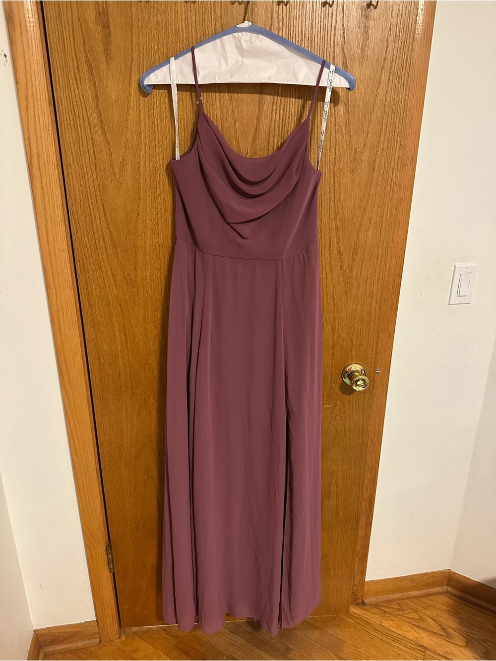 David’s Bridal Cowl Maxi Dress in Chianti